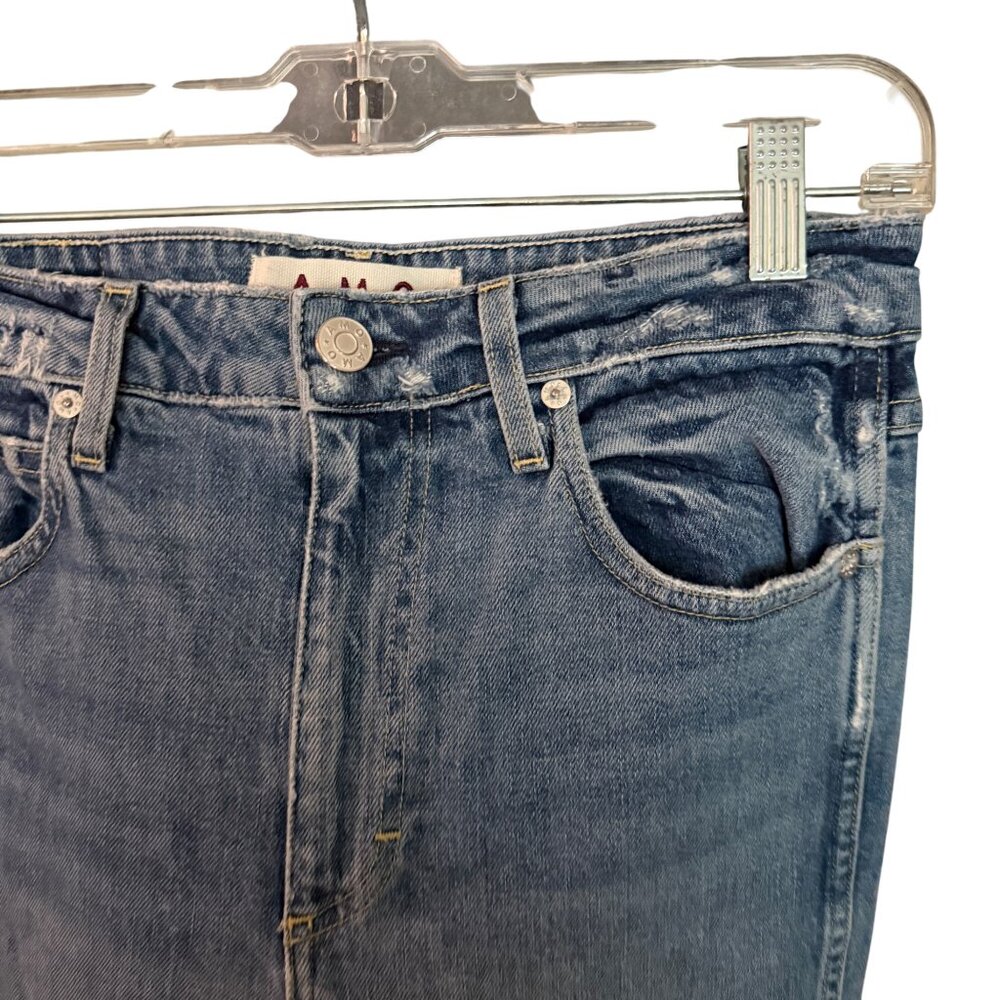 Amo Chloe Crop in Dearest Straight Leg Denim Jeans Size 28 - Picture 3 of 7